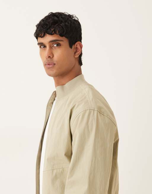 ASOS DESIGN – Kurtka bomberka oversize w kolorze kamiennego beżu, 4 z 5