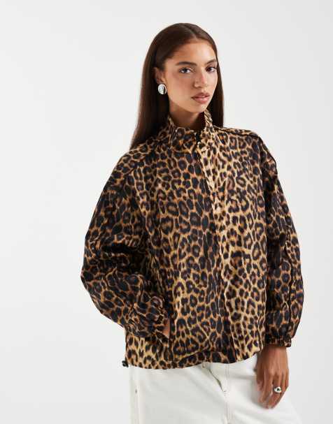 ASOS DESIGN – Kurtka dresowa oversize w panterkę - view 1