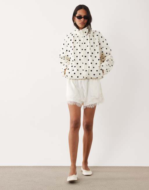 ASOS DESIGN – Kurtka dresowa oversize z dołem typu bombka w groszki, 2 z 4