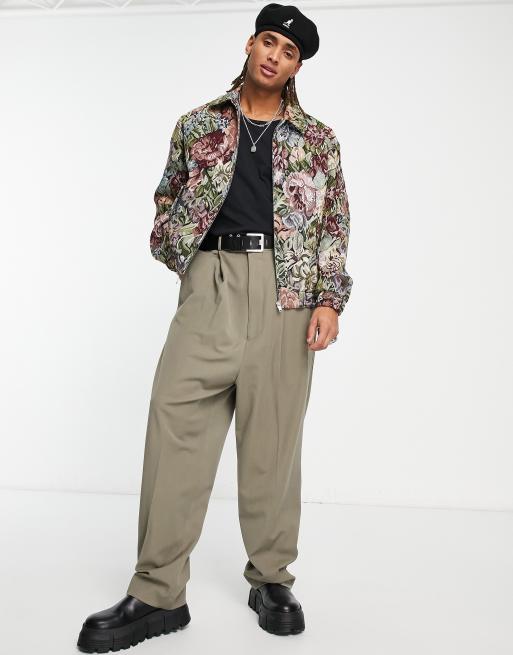 ASOS DESIGN – Kurtka Harrington oversize w żakardowy wzór w kwiaty, 4 z 4