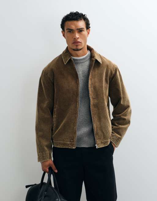 ASOS DESIGN kurtka Harrington ze sztruksu, jasnobrązowa, 5 z 5
