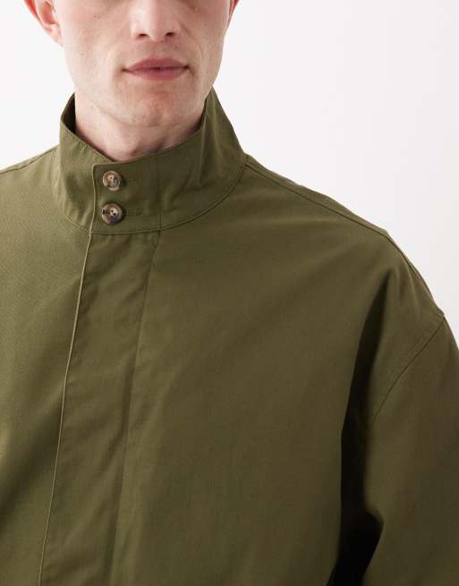 ASOS DESIGN – Kurtka oversize z wysokim kołnierzem w kolorze khaki, 3 z 5