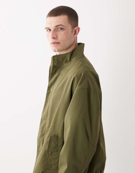 ASOS DESIGN – Kurtka oversize z wysokim kołnierzem w kolorze khaki, 4 z 5