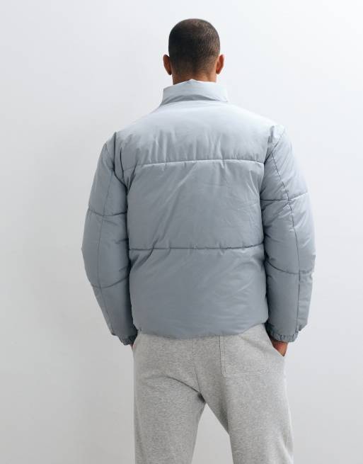 ASOS DESIGN kurtka puchowa w jasnoszarym kolorze, 4 z 5