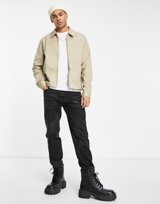 ASOS DESIGN – Kurtka typu harrington w naturalnym kolorze kamienia, 4 z 4