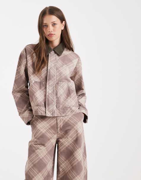 ASOS DESIGN jacket in battered check