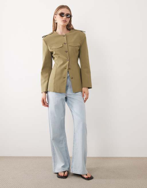 ASOS DESIGN – Kurtka zwężana w talii w kolorze khaki, 2 z 4