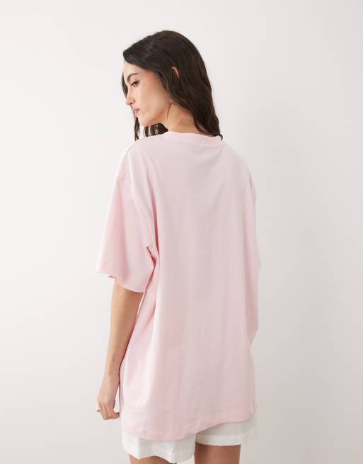 ASOS DESIGN – Kurzärmliges Oversize-T-Shirt in Hellrosa mit „Chicago Love“-Grafik, 4 von 4
