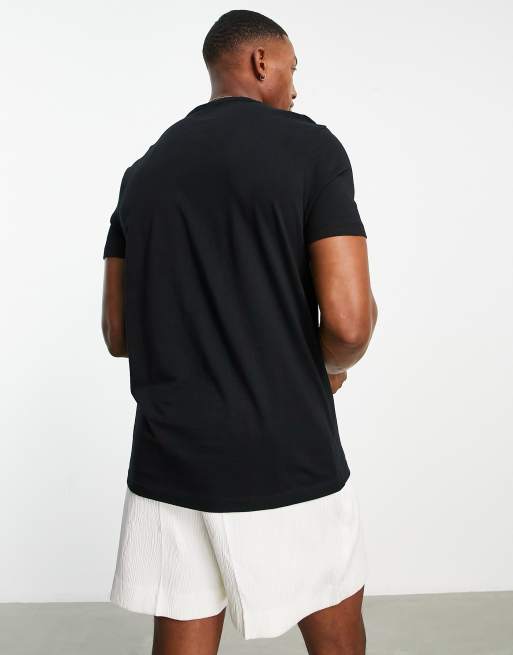 ASOS DESIGN – Kurzärmliges T-Shirt in Schwarz mit Grandad-Kragen, 3 von 4