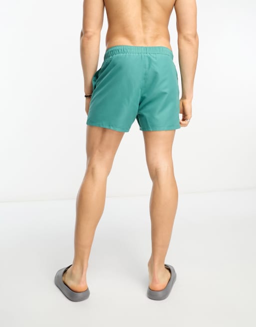 ASOS DESIGN – Kurze Badeshorts in Blaugrün, 3 von 4