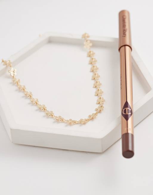 ASOS DESIGN – Kurze Halskette in Goldoptik mit kleinen Blumendetails, 2 von 4