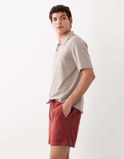 ASOS DESIGN – Kürzer geschnittene, weite Shorts in Rot mit elastischem Bund, 3 von 5