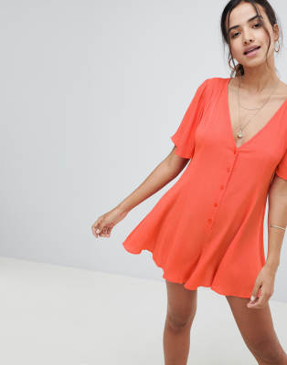 asos coral jumpsuit