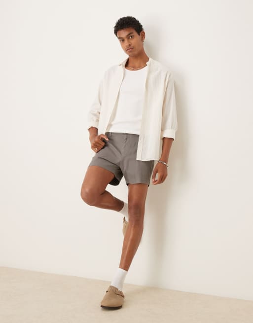 ASOS DESIGN – Kürzere Chino-Schlupf-Shorts in Anthrazit, 2 von 5