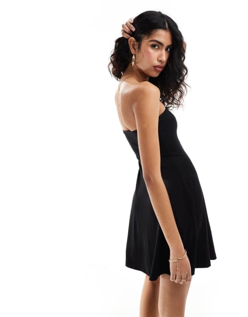Asos black strapless dress on sale
