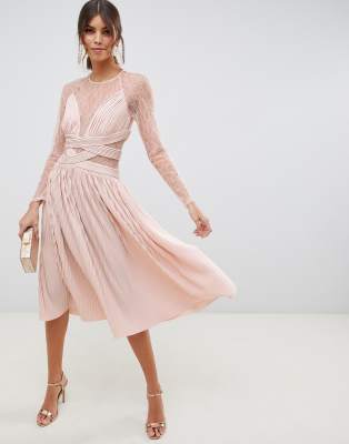 asos lace midi dresses