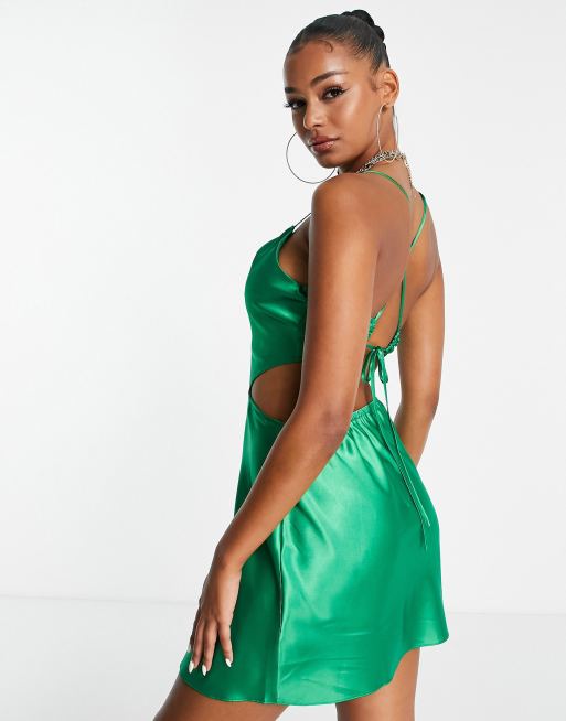 ASOS Cami Mini Slip Dress in Green