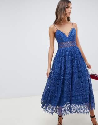 lace midi prom dress