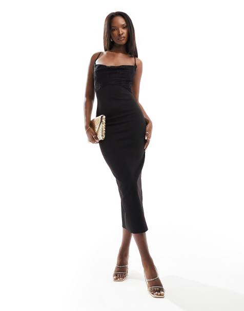 Black bodycon lace outlet dress