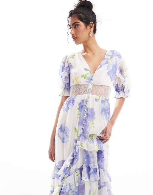 Asos blue and white dress clearance