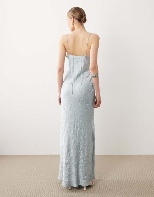 blue lace maxi dress with sleeves Royal Blue Long Sleeves Lace Wrap Maxi Dress for Women