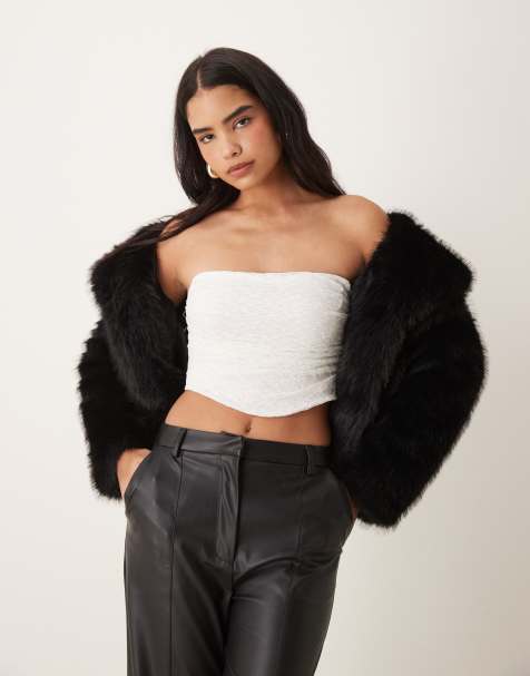 ASOS DESIGN lace draped corset top in white - view 1