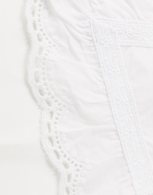 ASOS DESIGN lace frill collar in white, 3 de 4