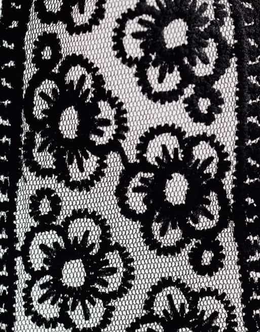 ASOS DESIGN lace headband in black, 2 of 3