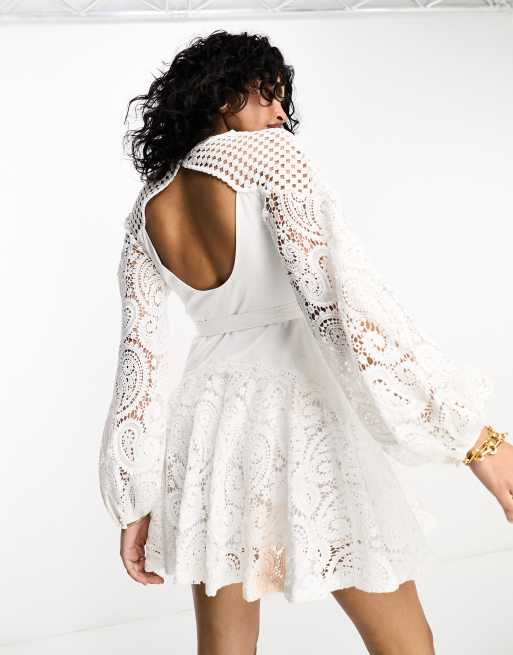 Asos lace insert store dress