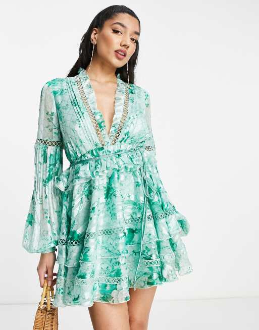 Asos lace insert hot sale dress