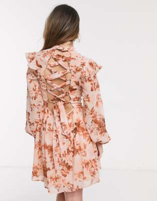 asos pink skater dress