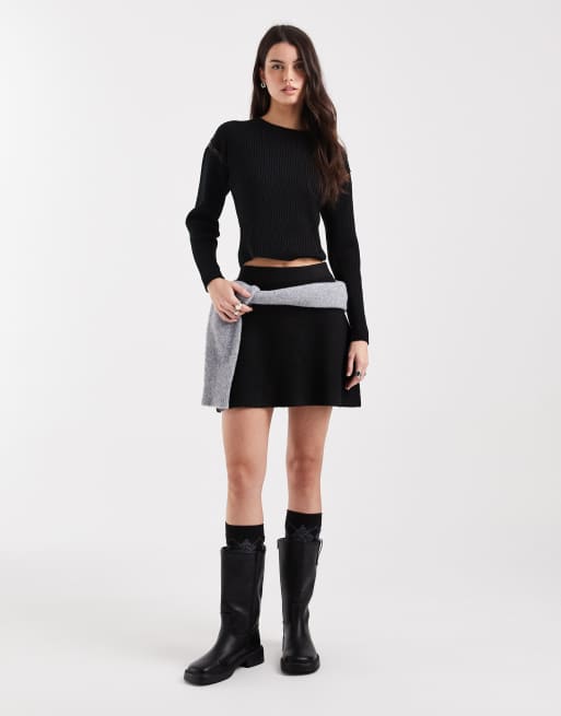 ASOS DESIGN lace insert top in black, 2 of 4