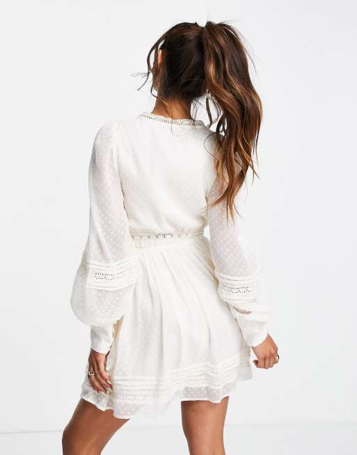 Asos cream clearance lace dress