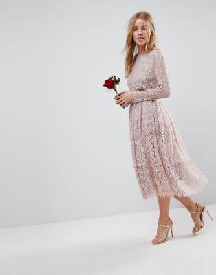 asos lace midi dresses