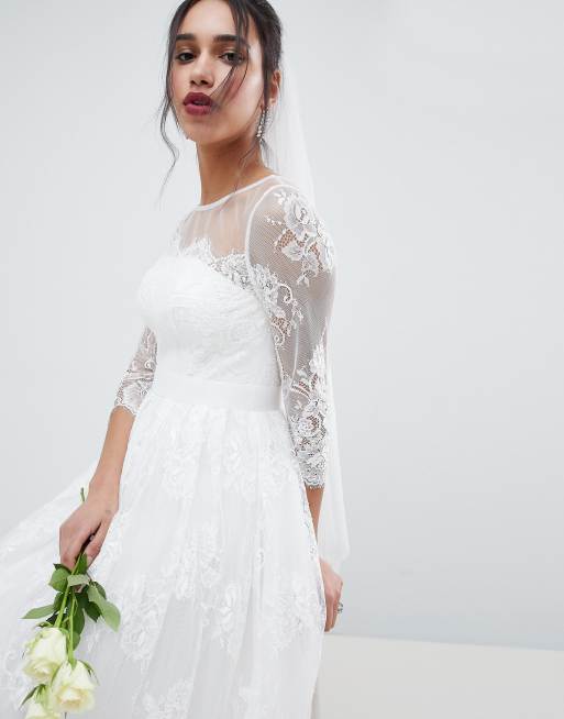 Asos long sleeve hot sale wedding dress