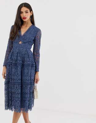 asos design lace dress