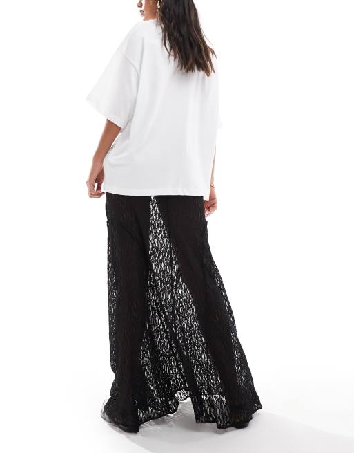 ASOS DESIGN lace maxi skirt in black | ASOS