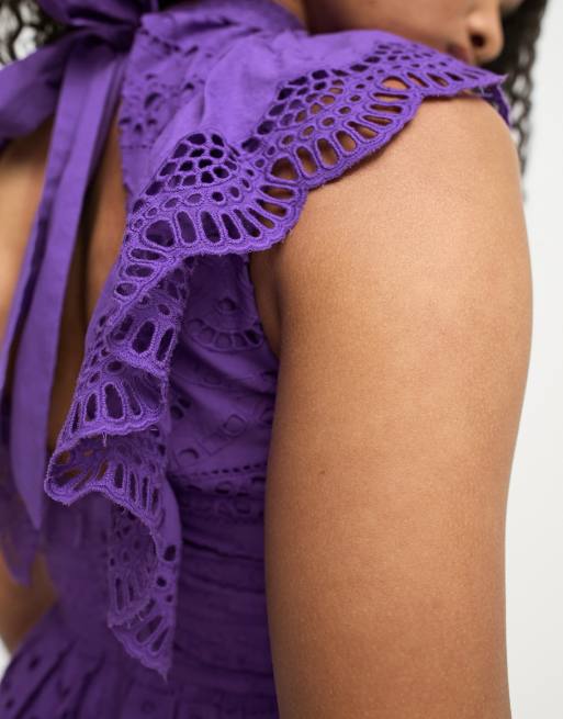 Asos purple hotsell lace dress