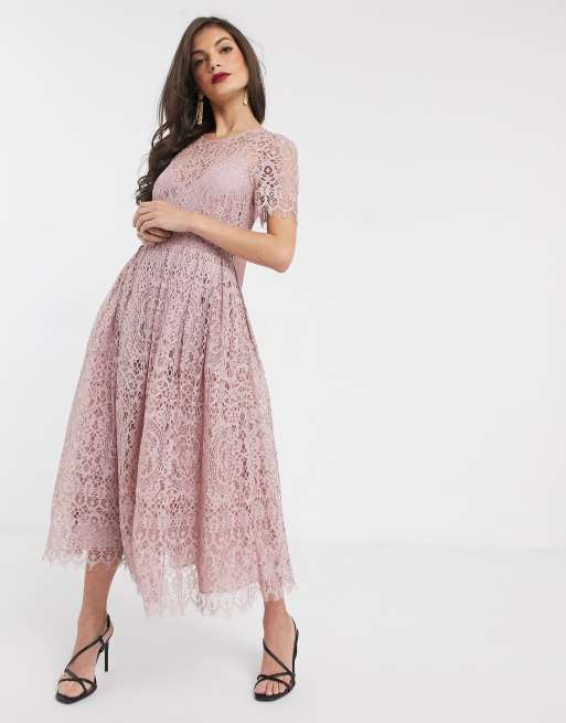 Asos lace store dress midi