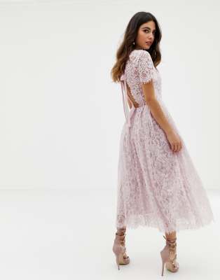 asos design lace dress