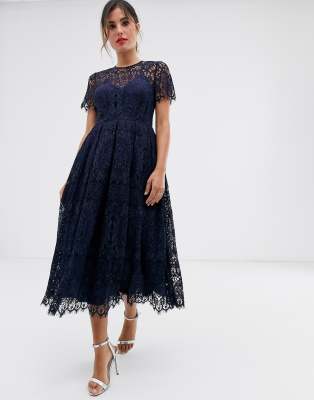 asos lace midi dresses