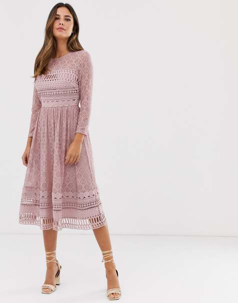 Midi Dresses Long Sleeve Floral Midi Dresses Asos