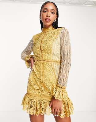 Mustard Lace Dress