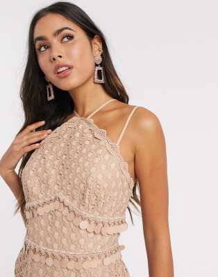 asos design fringe sequin cami mini dress