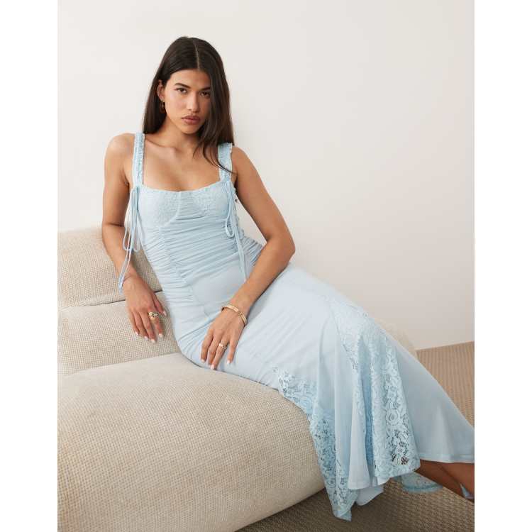 long white lace dresses for sale Rome Lace Maxi Dress (White) FINAL SALE main image 0