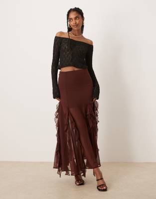 Asos Design Lace Off The Shoulder Top