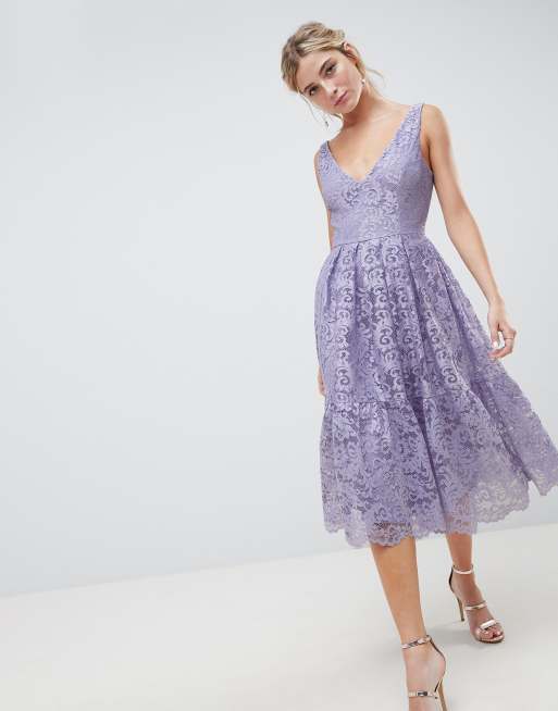 asos lilac lace dress