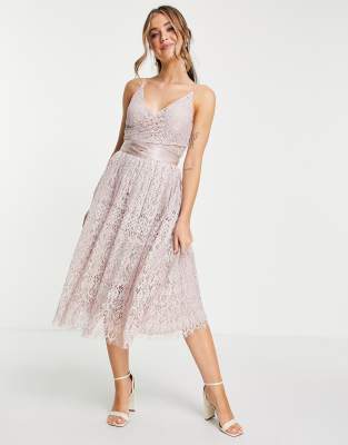 Asos pink 2024 prom dress