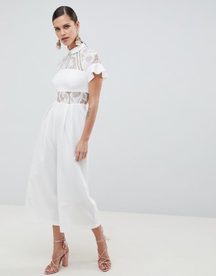 asos white lace top