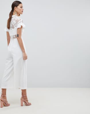 asos white lace jumpsuit